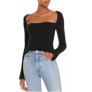 NWT Eleven Six Mae Square Neck, Split Sleeve Sweater